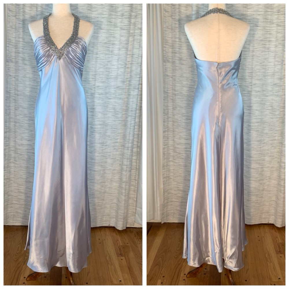 Cache Metallic Silver Halter Dress - Picture 3 of 16
